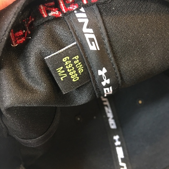 Under Armour Freedom UA Classic Fit hat cap mens M/L flex fitted black - Picture 8 of 9